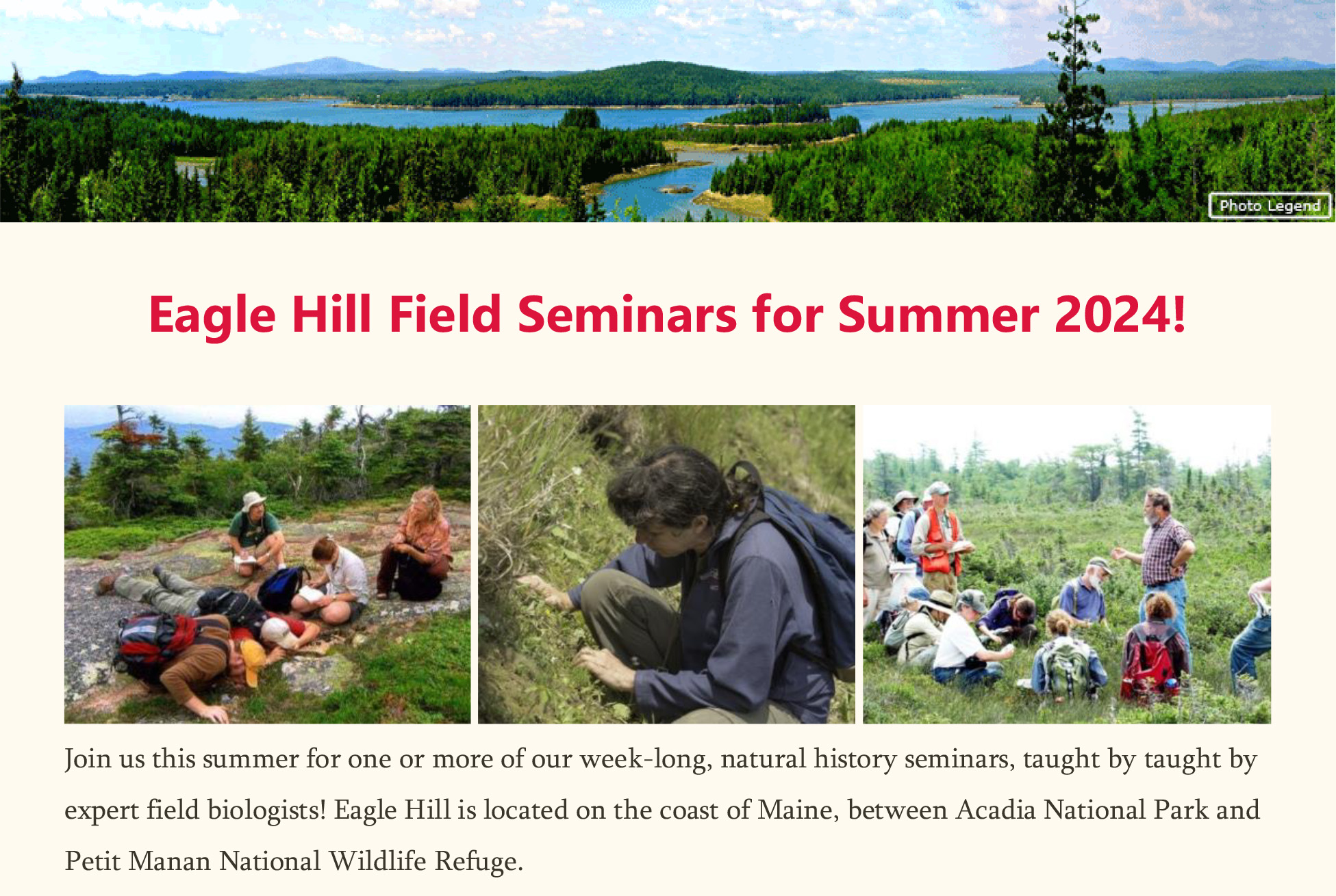 Newest Eagle Hill Seminars | Nova Scotia Wild Flora Society